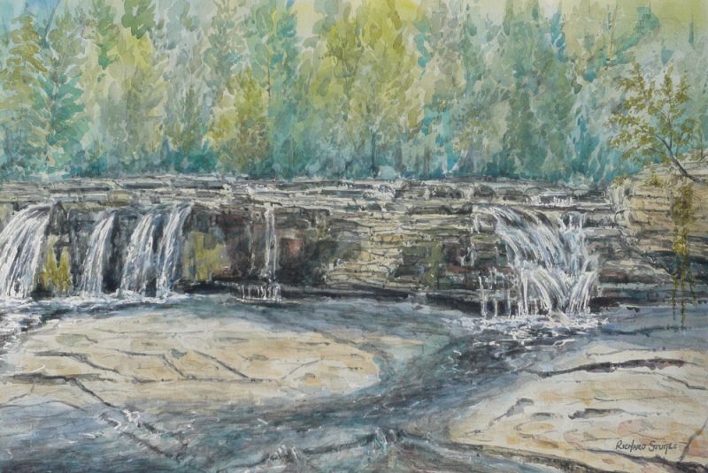 Ayesgarth Falls Art by Richard Stuttle