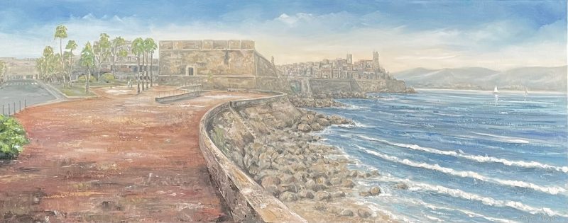 Antibes France oil on canvas by Richard Stuttle